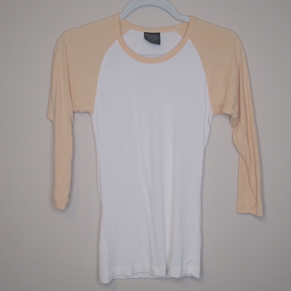 Spun bamboo baseball tee